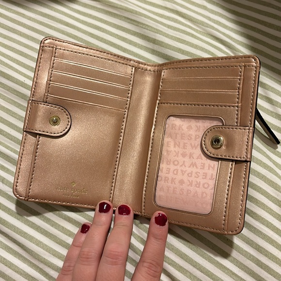 Kate spade rose gold pocket size wallet - Picture 2 of 5